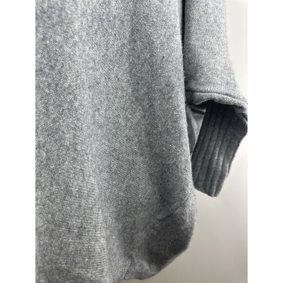 Nordstrom Collection 100% Cashmere Gray Cowl Neck Poncho Sweater Oversized XS/S - Picture 13 of 14